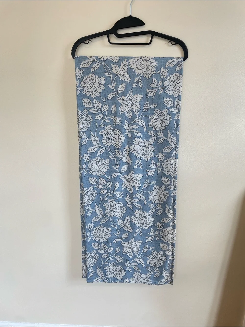 Floral linen texture vintage retro shower curtain 72x72 Lush Decor machine wash